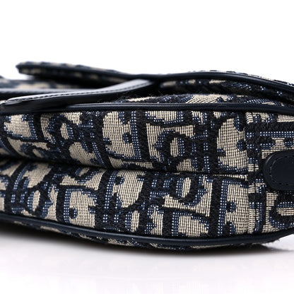 Christian Dior Oblique Mini Saddle Bag Blue 9 of 10