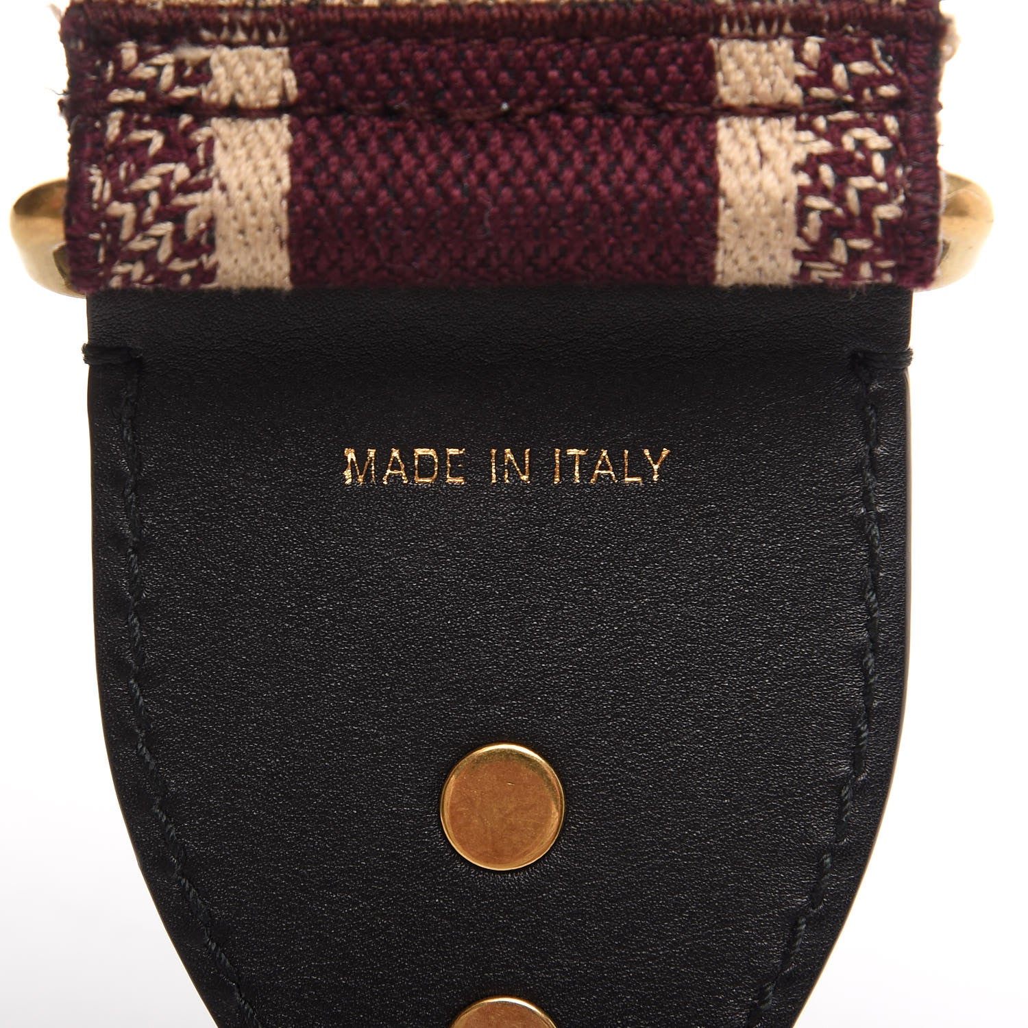 Christian Dior Canvas Embroidered Shoulder Strap Burgundy 4 of 6
