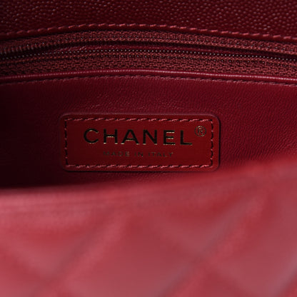 Chanel Caviar Lizard Quilted Mini Coco Handle Flap Red 8 of 11