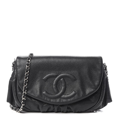 Chanel Caviar Half Moon Wallet On Chain WOC Black 1 of 12