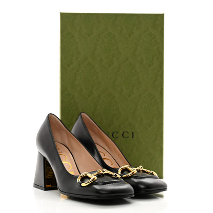 Gucci Malaga Kid Horsebit 75mm Pumps 35.5 Black 8 of 8