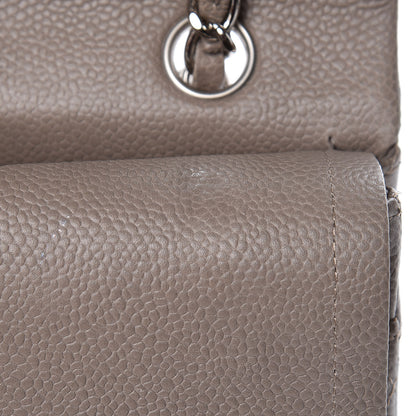 Chanel Caviar Quilted Medium Double Flap Taupe 9 of 15