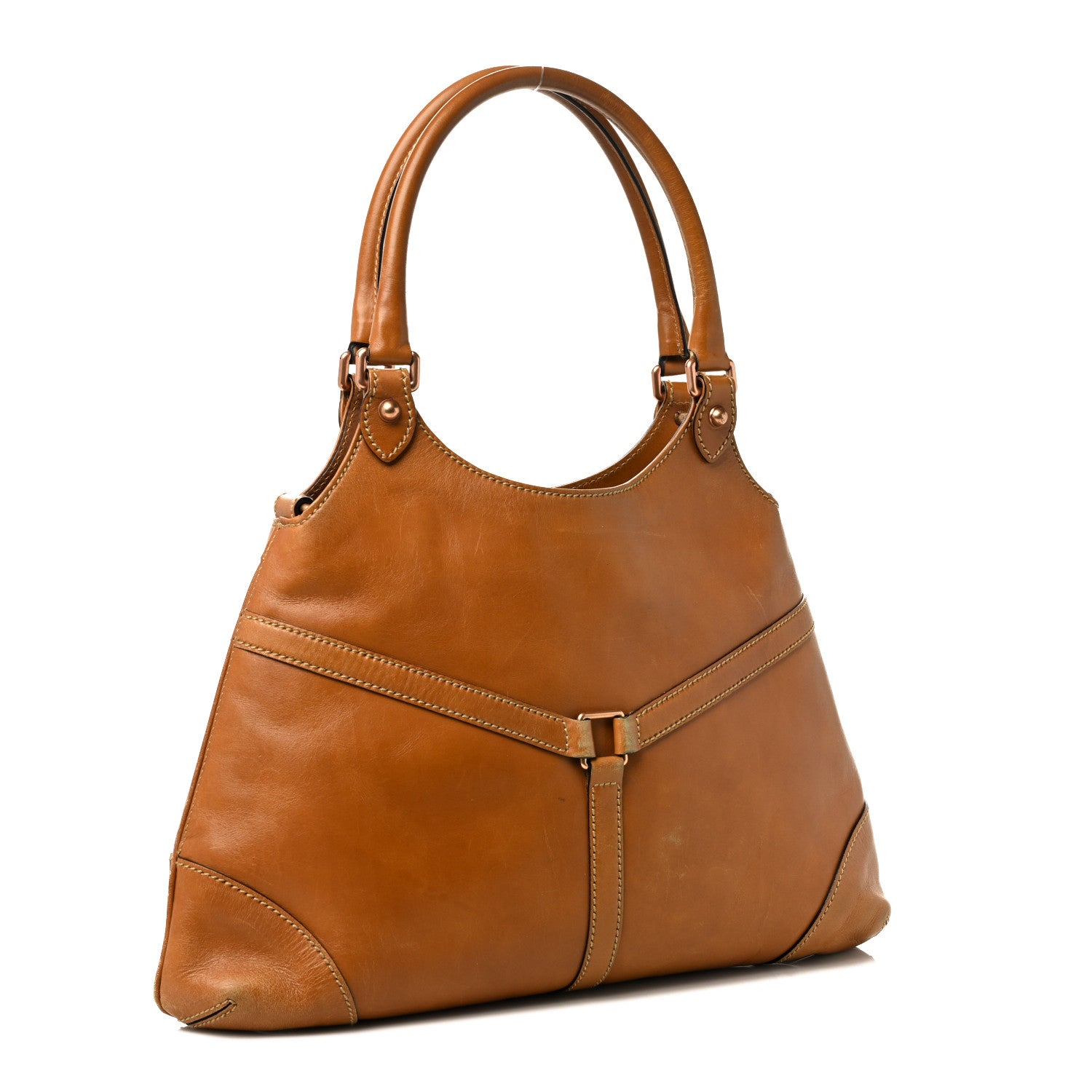 Gucci Calfskin GG Reins Hobo Tan 3 of 10