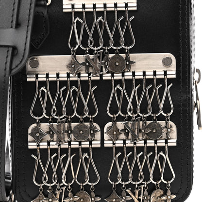 Louis Vuitton Calfskin Flower Charms Danube Messenger Black 7 of 9