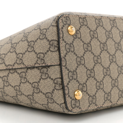Gucci GG Supreme Monogram Medium Zippered Bucket Tote Beige Tuscany 9 of 11