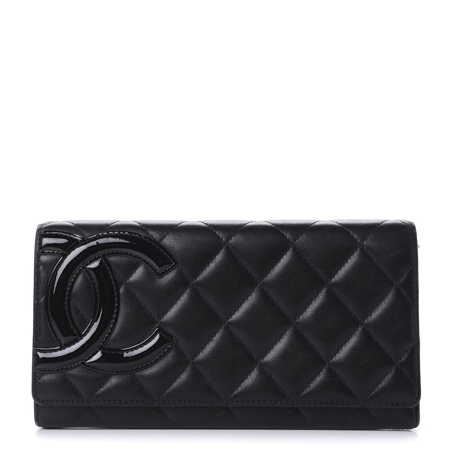 Chanel Calfskin Quilted Cambon Tri-Fold Wallet Black 1 of 9