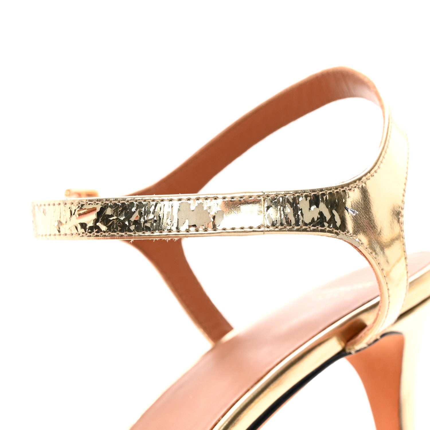 Givenchy Metallic Nappa Ankle Strap Sandals 40 Gold 16 of 21
