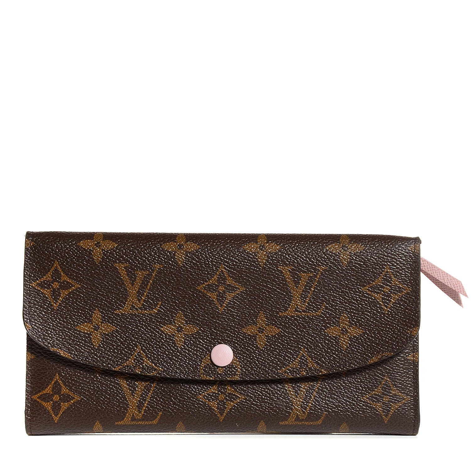 Louis Vuitton Monogram Emilie Wallet Rose Ballerine 1 of 8
