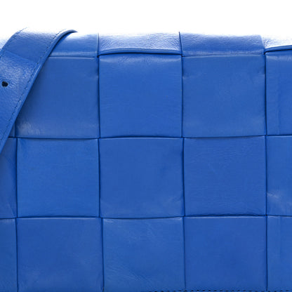Bottega Veneta Paper Calfskin Maxi Intreccio Cassette Crossbody Bag Cobalt 8 of 10