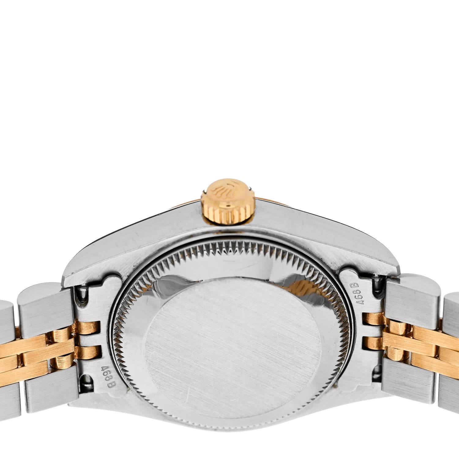Rolex Stainless Steel 18K Yellow Gold Diamond 26mm Oyster Perpetual Datejust Watch Blue Gradient 69173 4 of 4