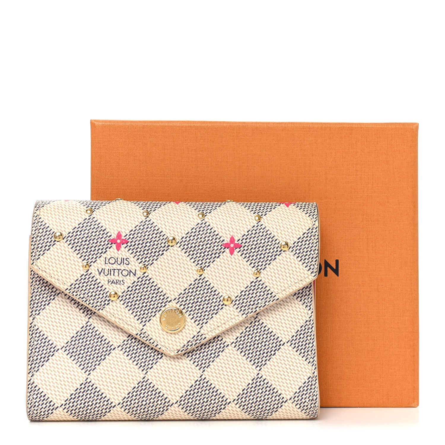 Louis Vuitton Damier Azur Studded Victorine Wallet 7 of 7