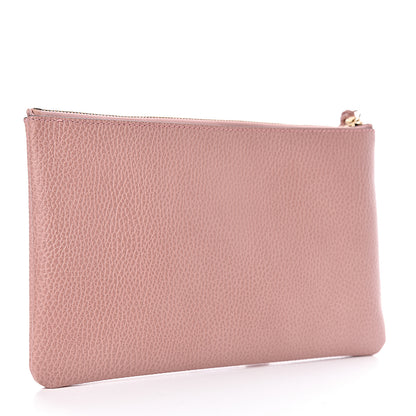 Gucci Calfskin Bamboo Clutch Pink 3 of 7