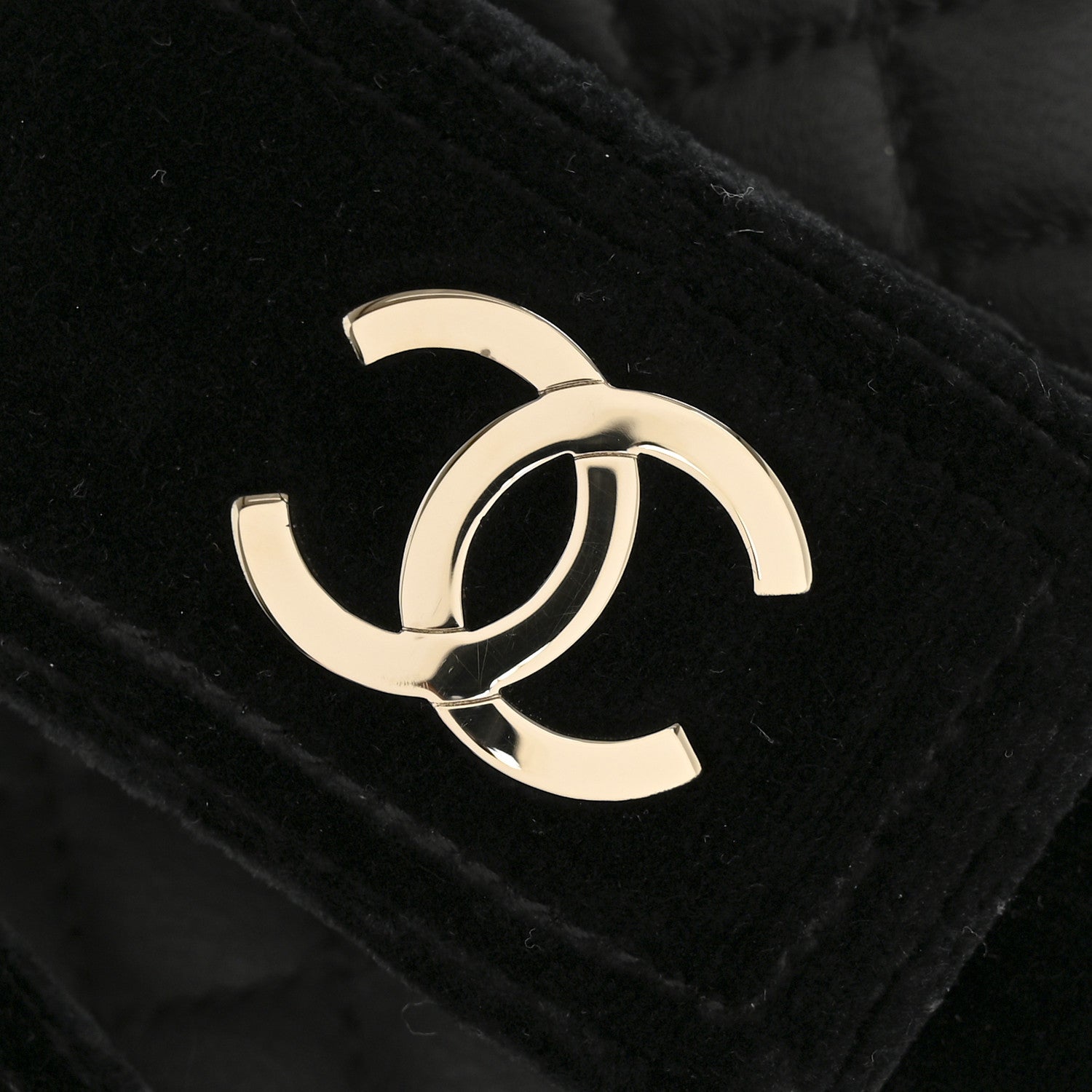 Chanel Velvet Elastic Flat Mules 39 Black 10 of 10
