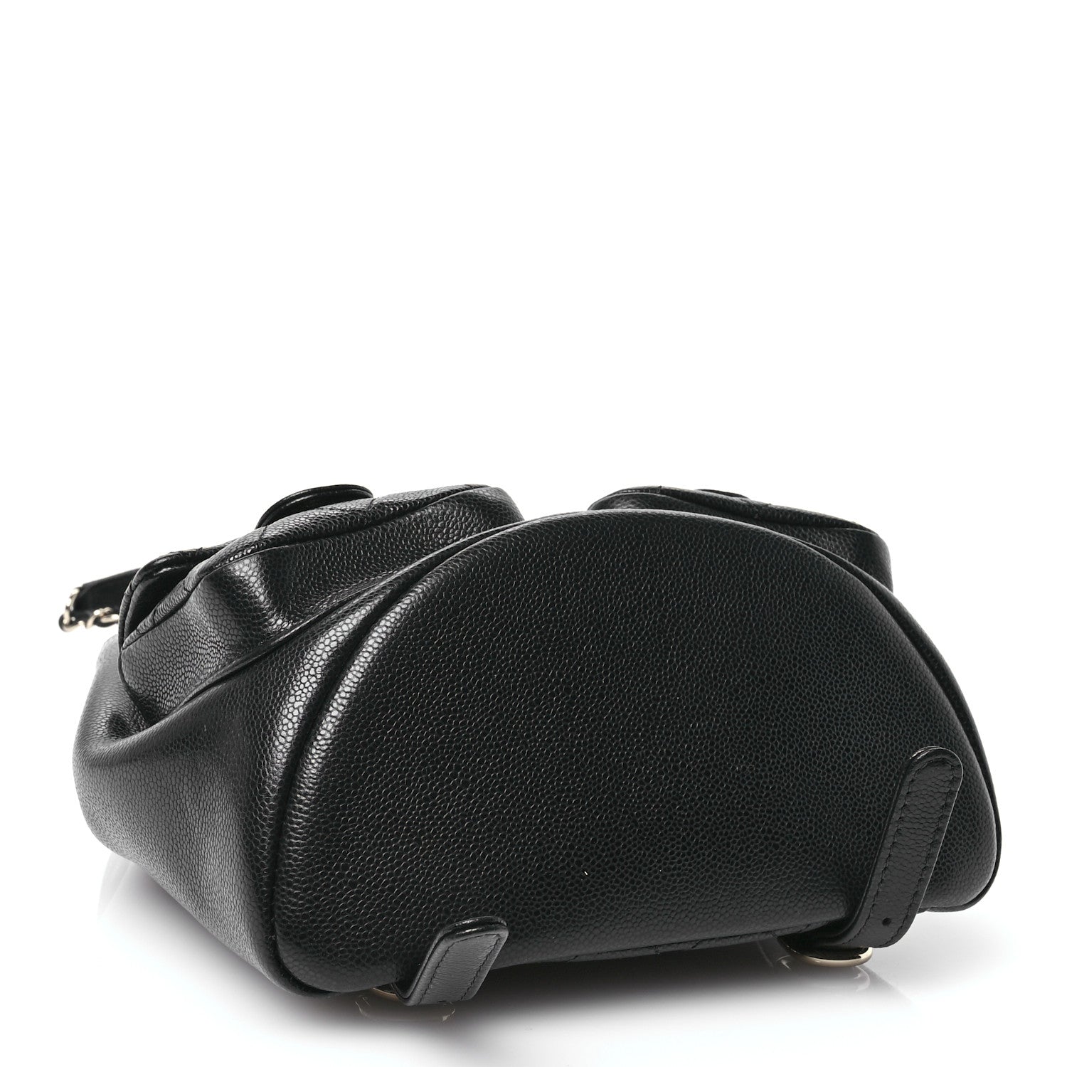 Chanel Shiny Caviar Quilted Medium Duma Pockets Drawstring Backpack Black 4 of 10