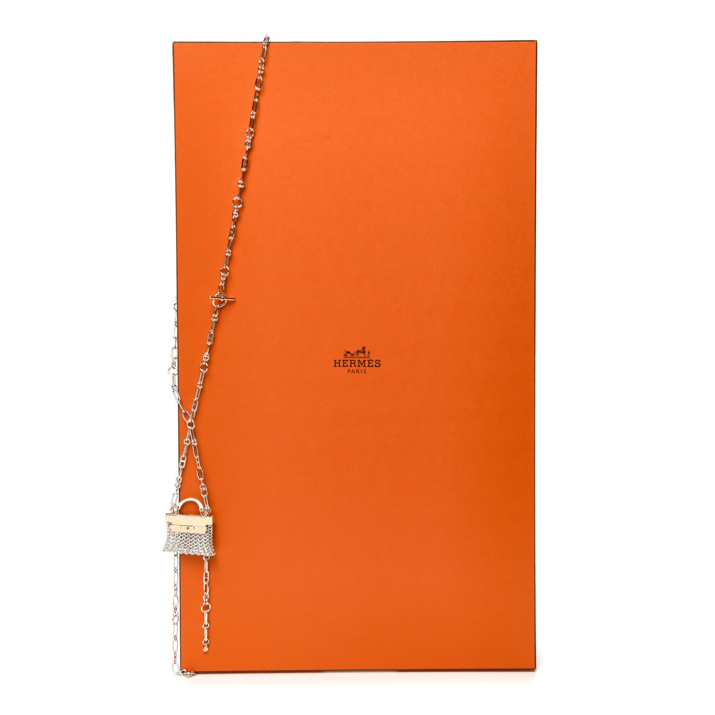 Sterling Silver 18K Rose Gold Precieux Kelly Long Necklace