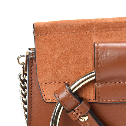 Chloe Suede Calfskin Mini Faye Bracelet Bag Tobacco 13 of 15