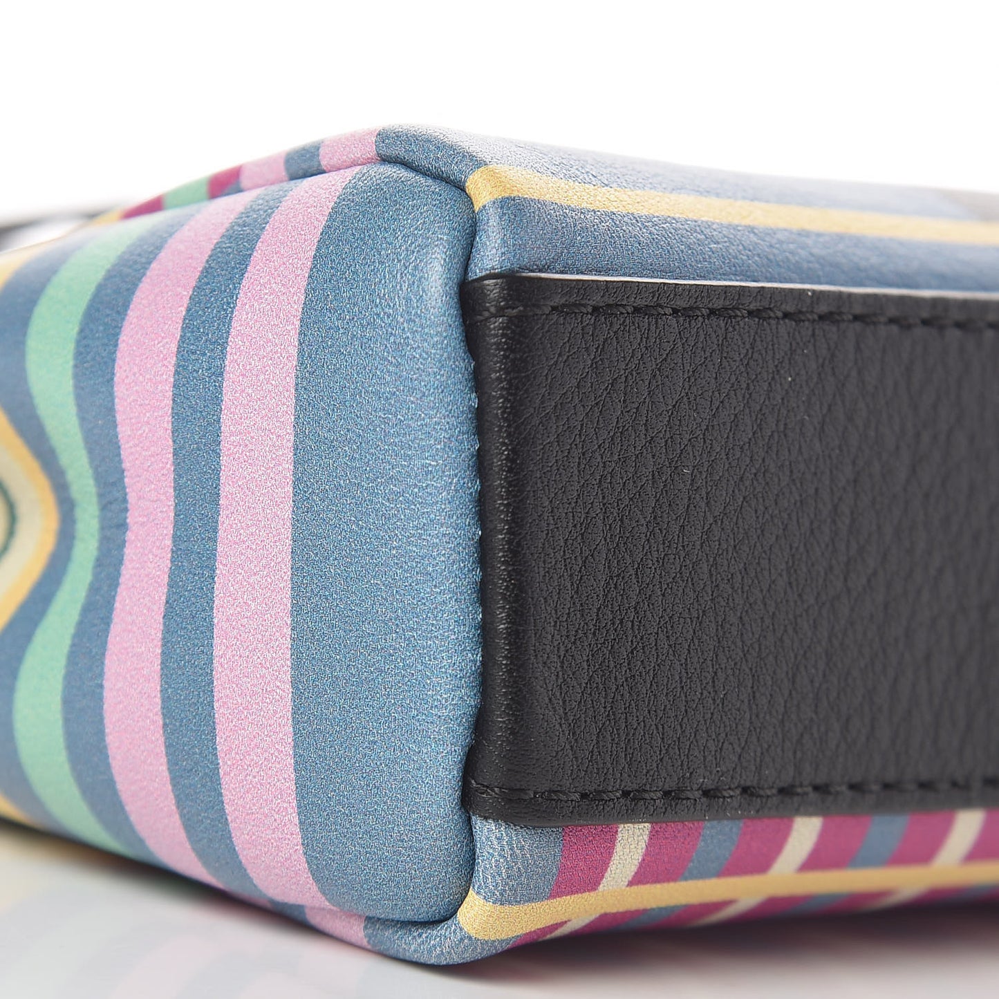 Vitello Seta Digital Print Micro Peekaboo Iconic Satchel Multicolor Black