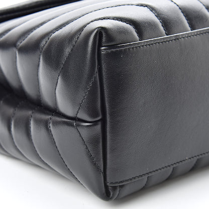 Saint Laurent Calfskin Y Quilted Monogram Medium Loulou Chain Satchel Black 10 of 11