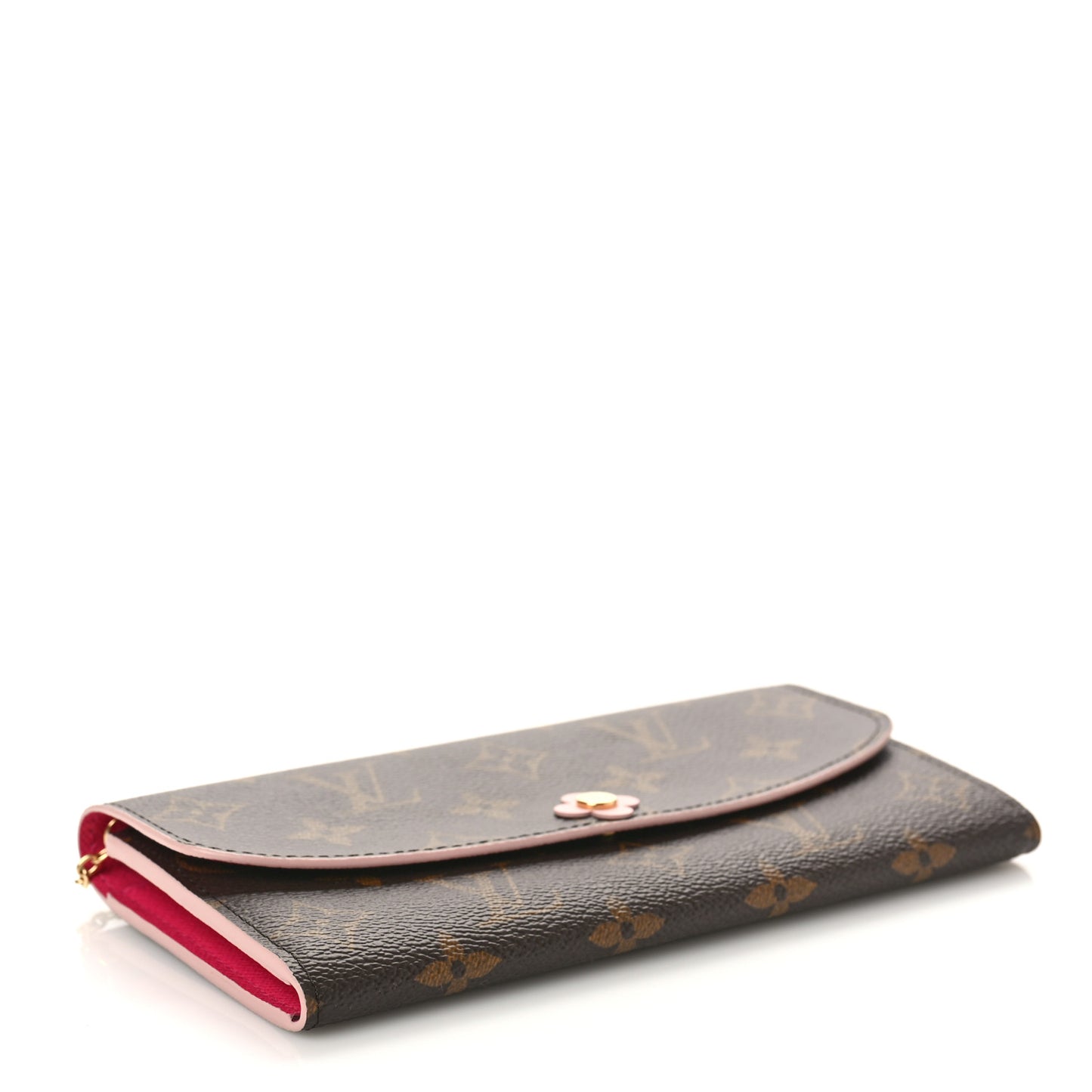 Monogram Bloom Flower Emilie Wallet Fuchsia