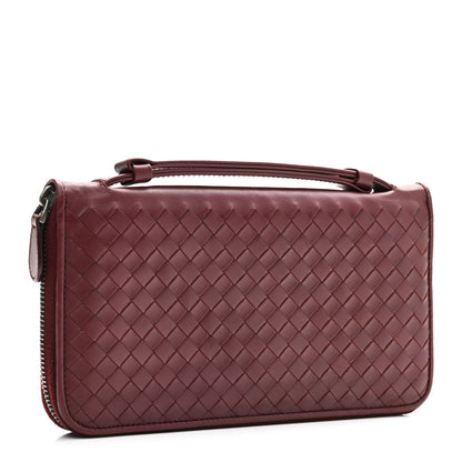 Bottega Veneta Nappa Intrecciato Travel Organizer Wallet Red 3 of 8