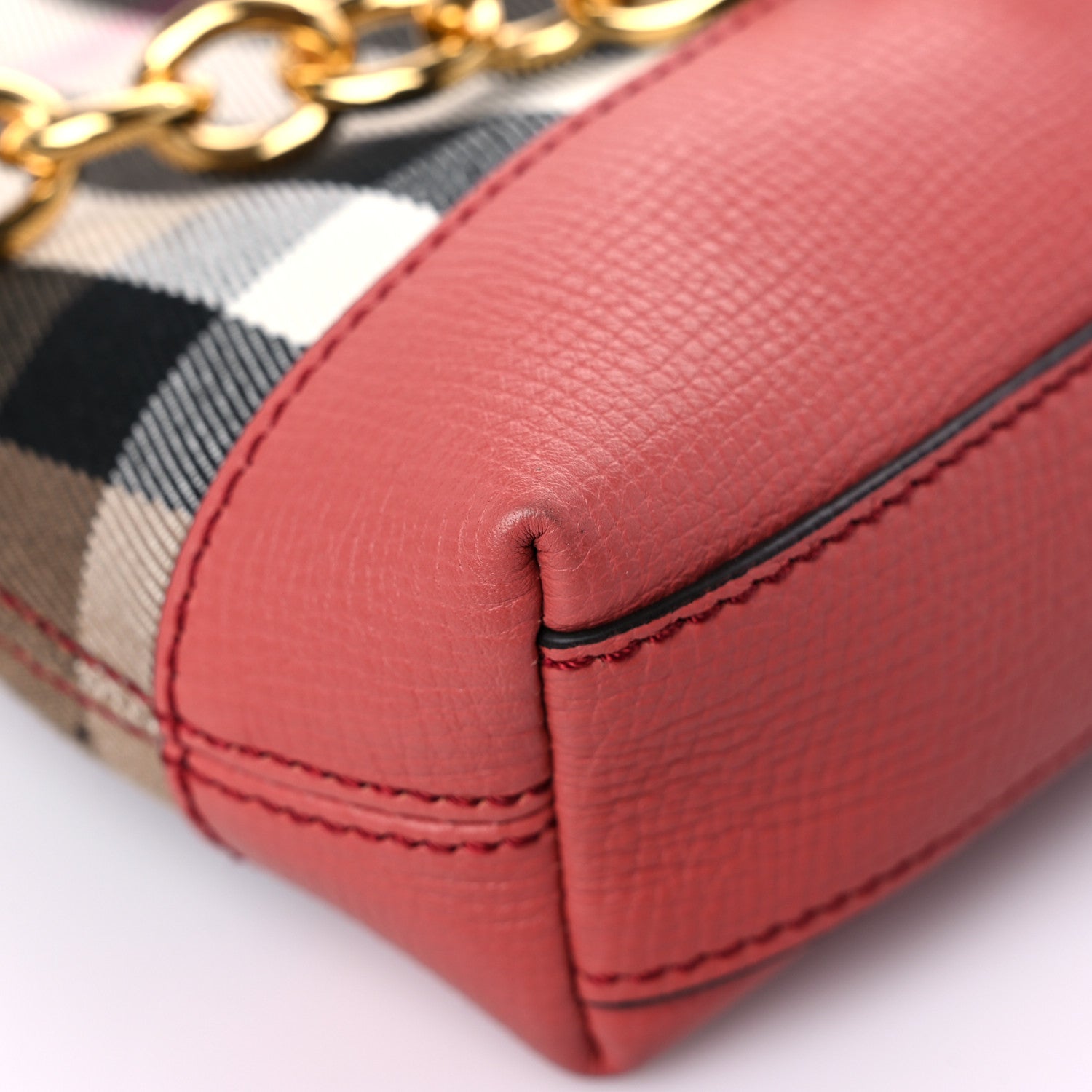 Burberry Derby House Check Abingdon Convertible Clutch Cinnamon Red 10 of 11