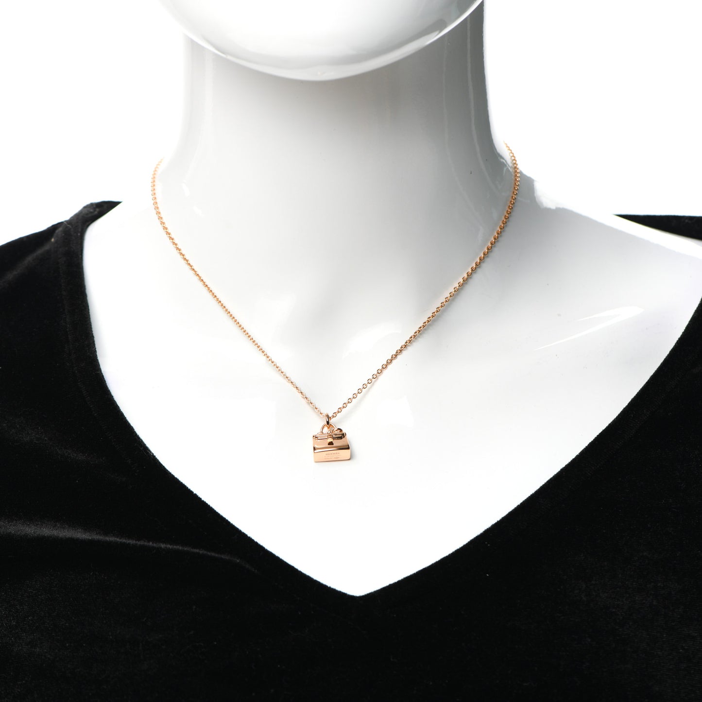 18K Rose Gold Diamond Kelly Pendant Necklace