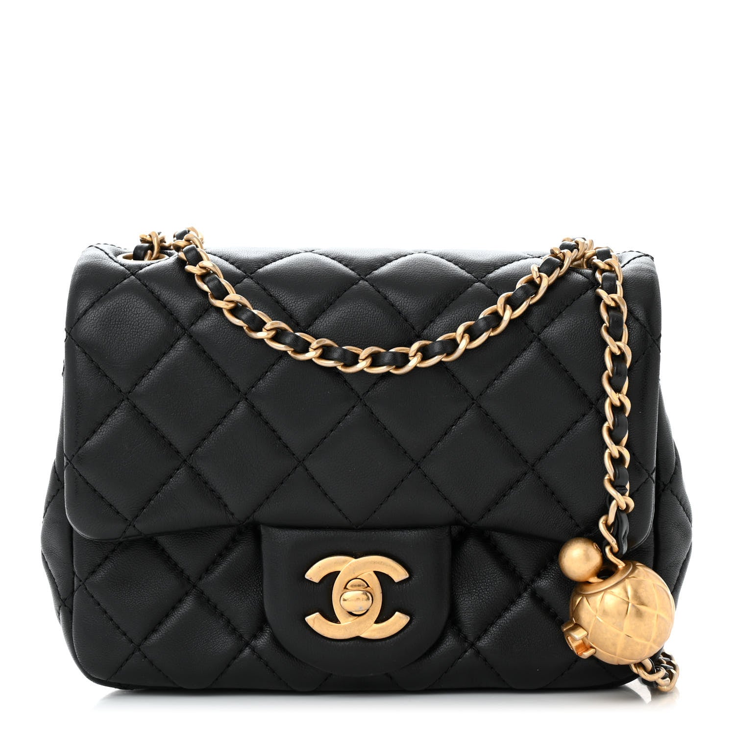 Chanel Lambskin Quilted Mini Pearl Crush Flap Black 1 of 12