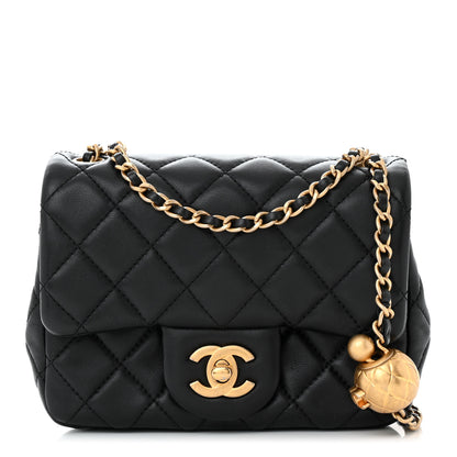 Chanel Lambskin Quilted Mini Pearl Crush Flap Black 1 of 12