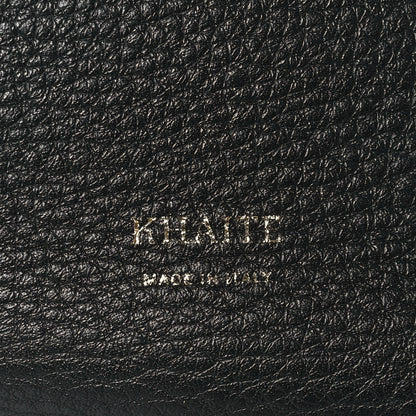 Khaite Pebbled Sport Calfskin Medium Lotus Tote Black 7 of 11