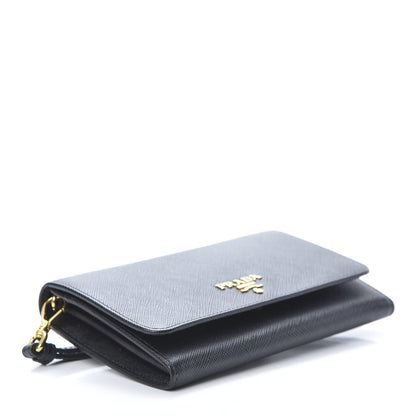 Prada Saffiano Metal Wristlet Black 4 of 8