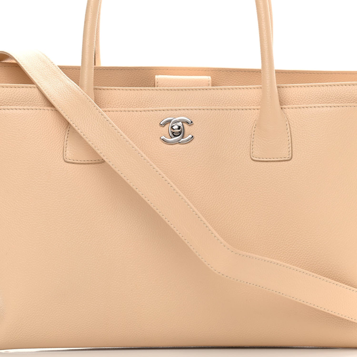 Chanel Calfskin Cerf Executive Shopper Tote Beige 7 of 24