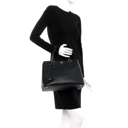 Prada Saffiano Lux Medium Tote Nero Black 3 of 9