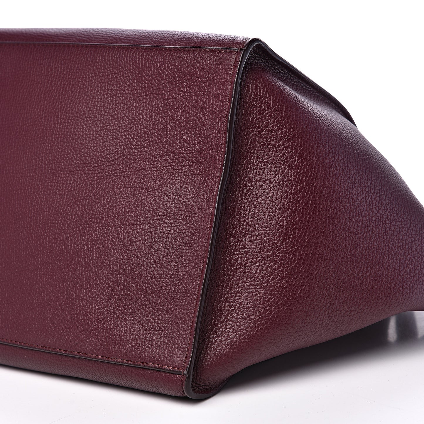 Supple Grained Calfskin Small Big Bag Wine