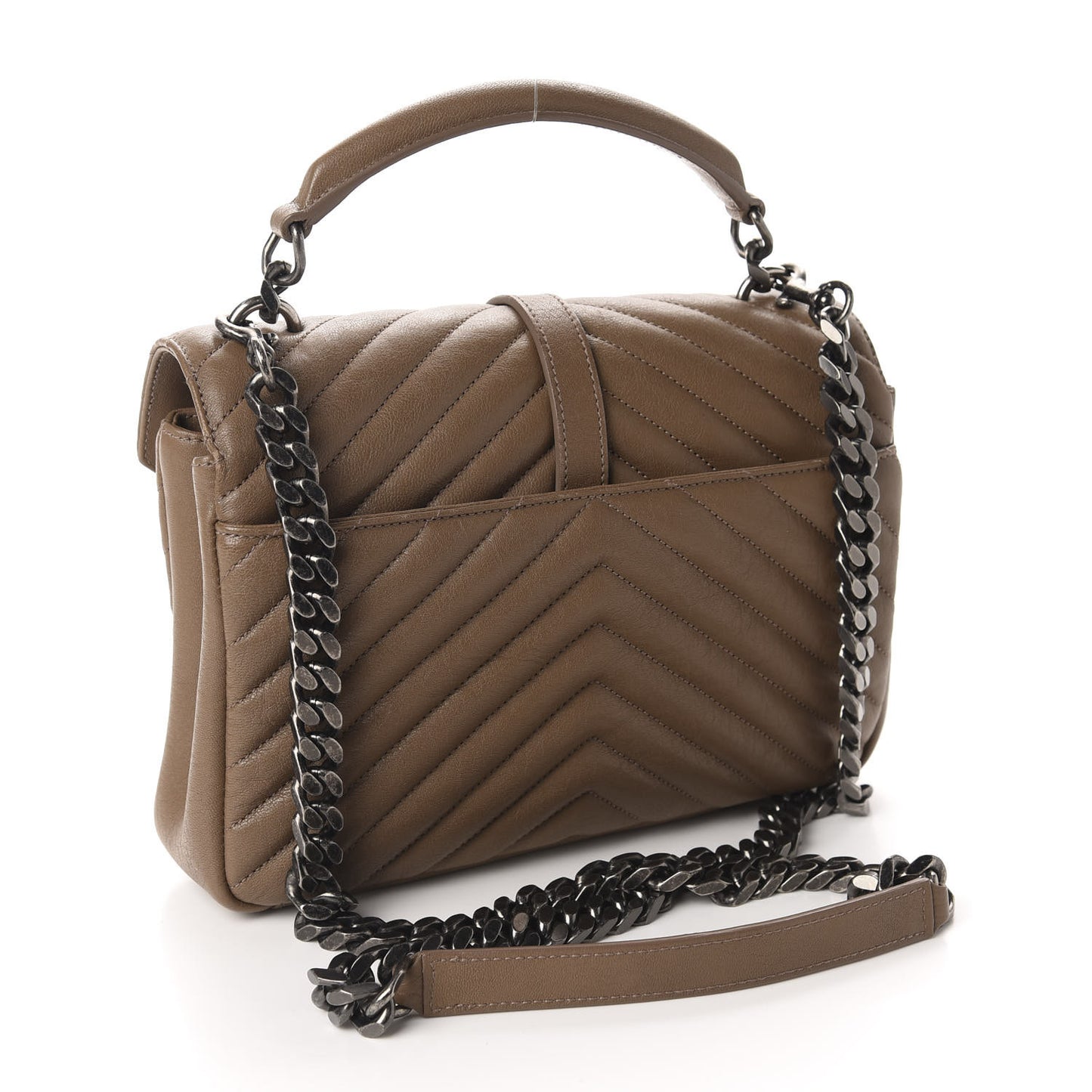 Sheepskin Matelasse Chevron Monogram Medium College Bag Fard