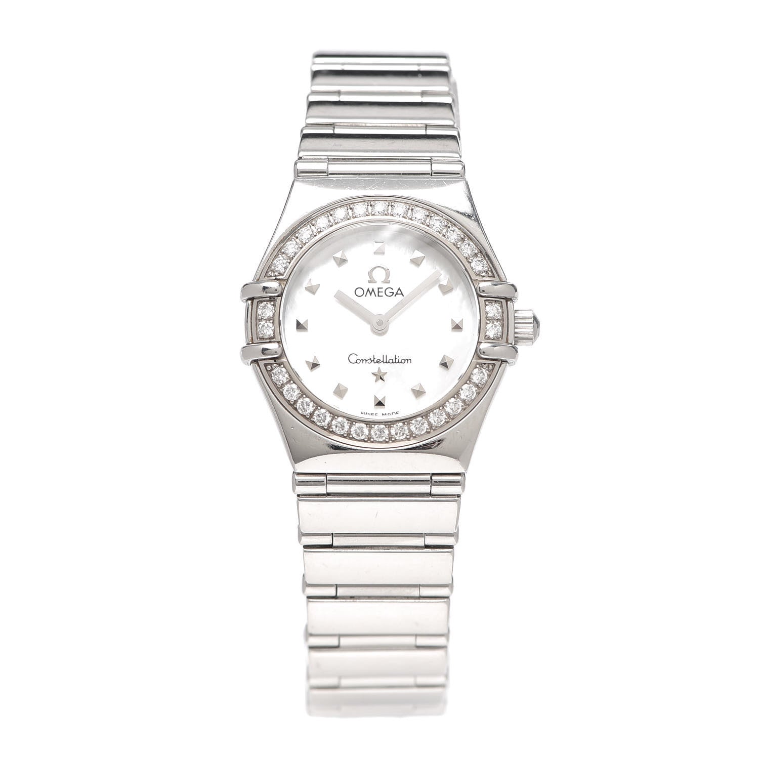 Omega Stainless Steel Diamond Bezel Mother of Pearl 22mm Constellation My Choice Quartz Watch 1465.71.00 1 of 5
