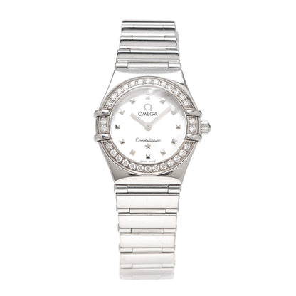 Omega Stainless Steel Diamond Bezel Mother of Pearl 22mm Constellation My Choice Quartz Watch 1465.71.00 1 of 5