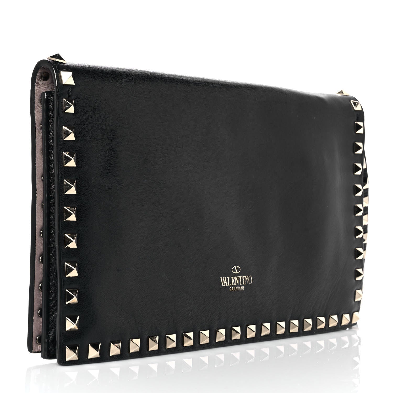 Valentino Garavani Nappa Rockstud Wristlet Clutch Black 2 of 7