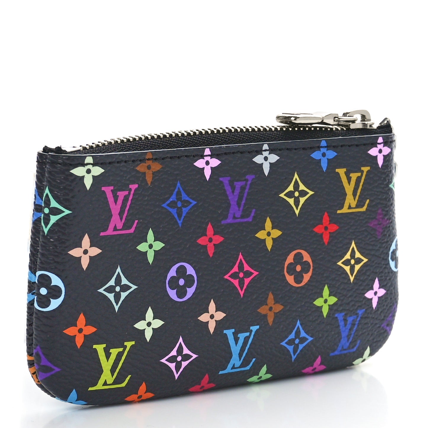 LV X TM Monogram Multicolor Key Pouch Black