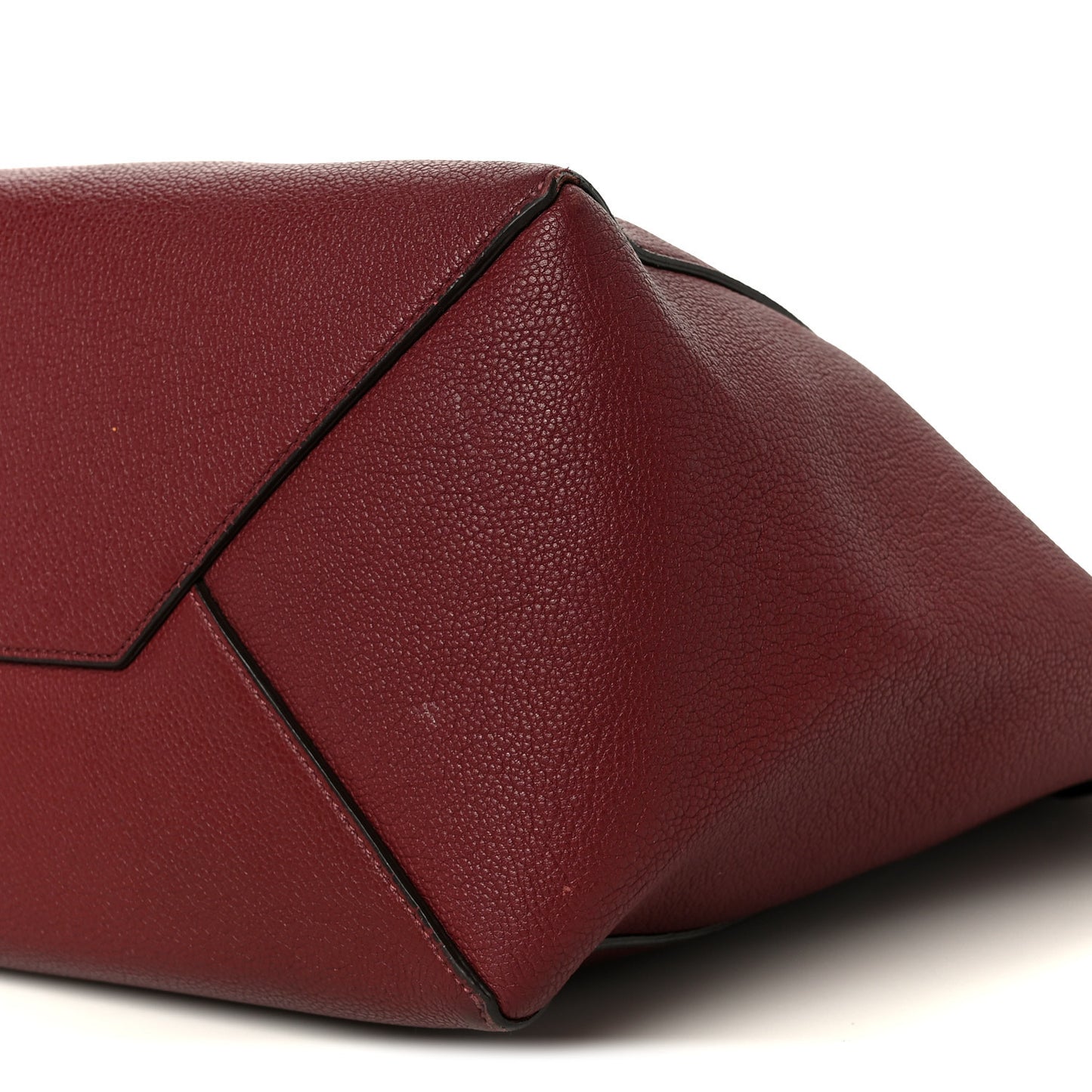 Soft Grained Calfskin Small Belt Cabas Phantom Light Burgundy