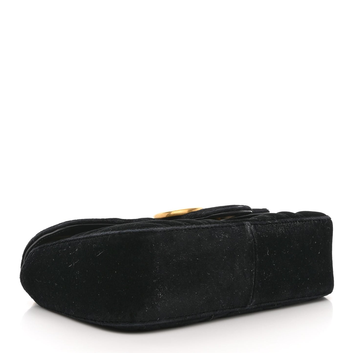 Velvet Matelasse Mini GG Marmont Shoulder Bag Black