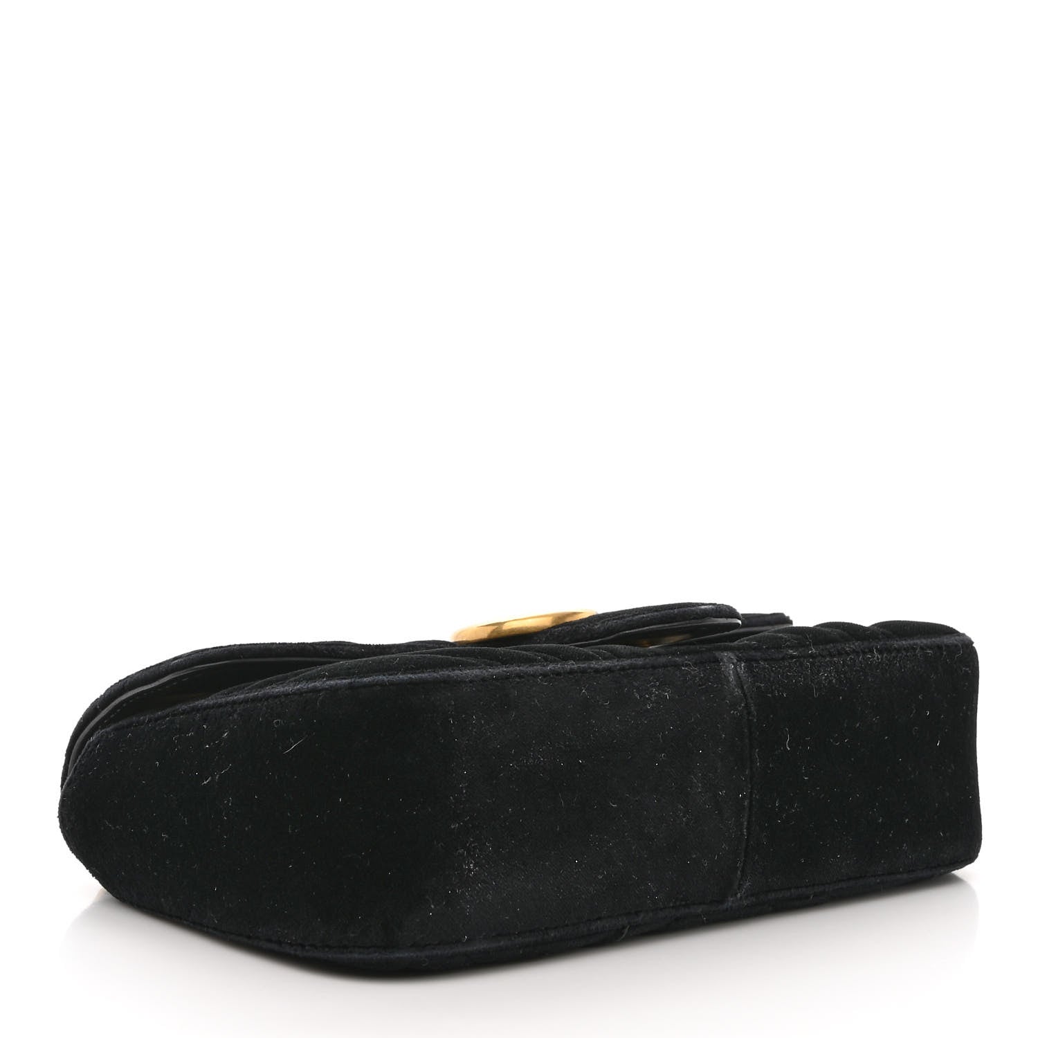 Gucci Velvet Matelasse Mini GG Marmont Shoulder Bag Black 4 of 11