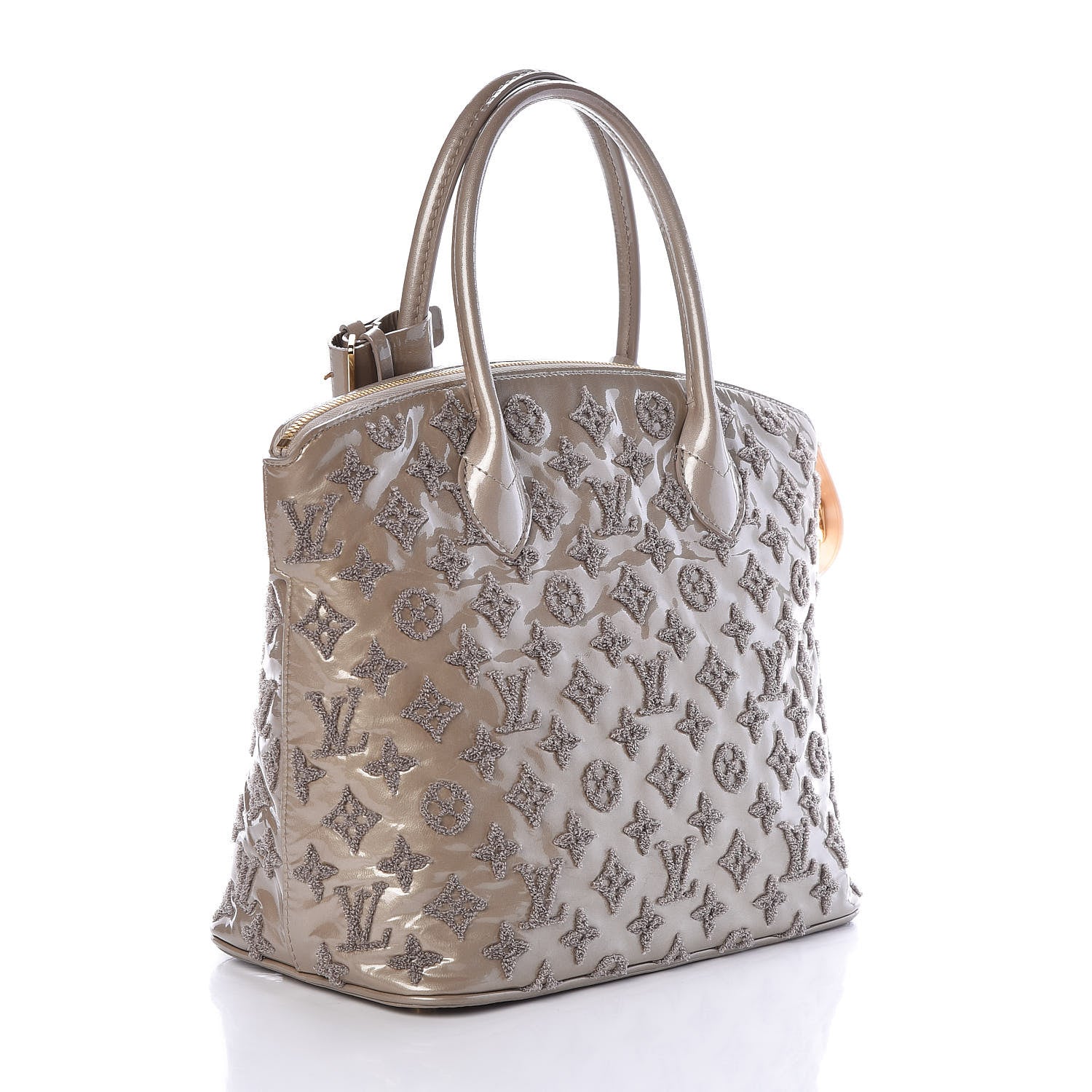 Louis Vuitton Patent Lambskin Fascination Lockit Gris 3 of 10