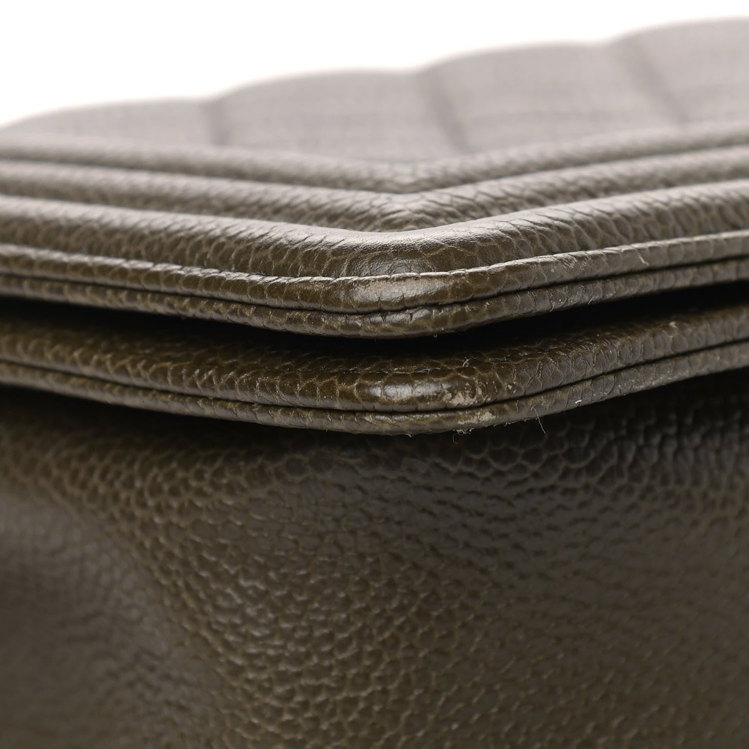 Chanel Caviar Quilted Medium Boy Flap Green 7 of 10