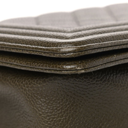 Chanel Caviar Quilted Medium Boy Flap Green 7 of 10