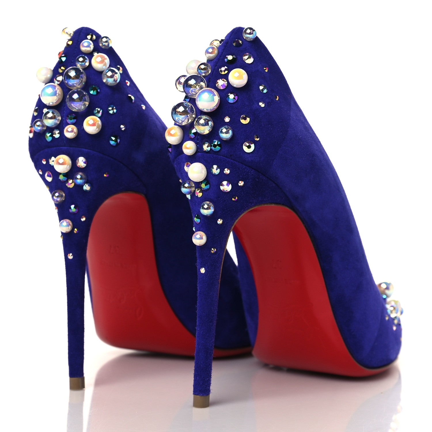 Christian Louboutin Veau Velours Candidate 100 Pumps 37 Purple Pop 4 of 9