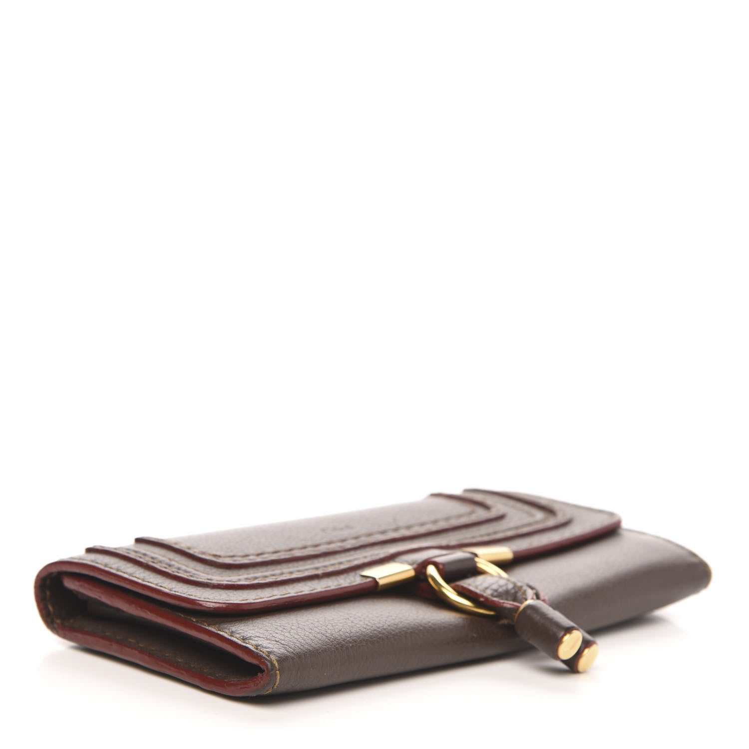 Chloe Calfskin Marcie Continental Flap Wallet Truffle 4 of 12