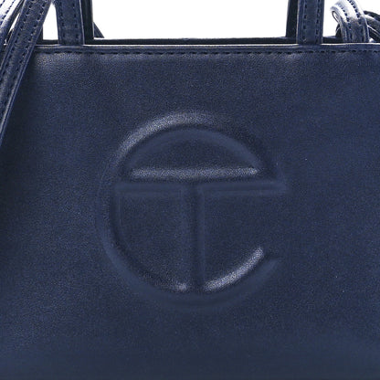 Telfar Vegan Leather Small Shopping Bag Navy 8 of 11