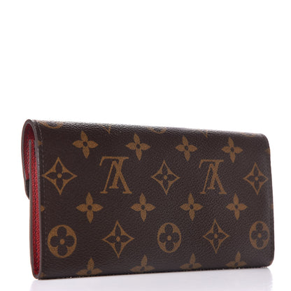 Louis Vuitton Monogram Emilie Wallet Red 3 of 6