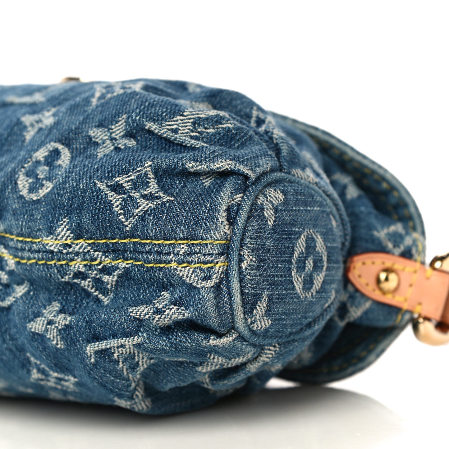 Monogram Denim Mini Pleaty Blue