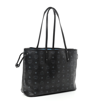 MCM Visetos Medium Project Reversible Shopper Tote Black 4 of 10